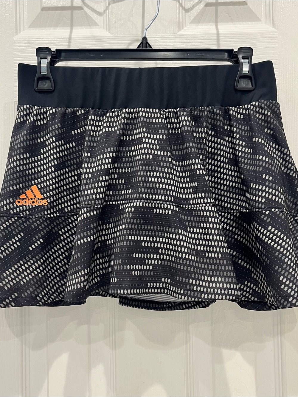 adidas Black Patterned Skirt with Orange Logo